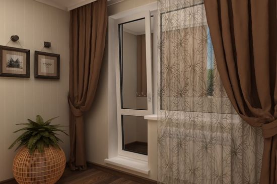Как подобрать шторы в гостиную с балконом - советы с фото примерами