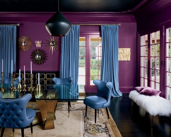 шторы под фиолетовые стены